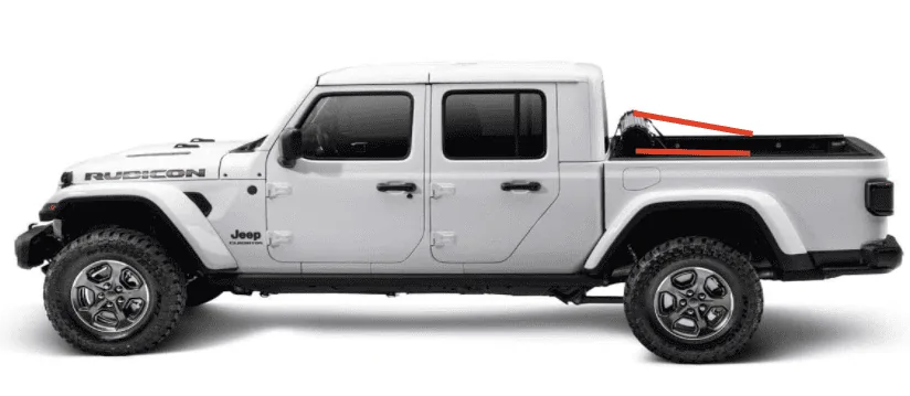 Jeep Gladiator Soft top - full down on the bed rails? 1597079898967
