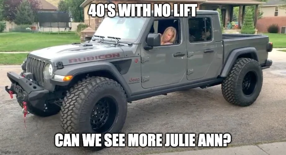 Jeep Gladiator 40s on Stock JT 4b1pu3