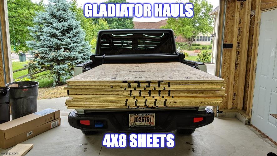 Jeep Gladiator Possible bed problem with 4X8 plywood 4b1qmo