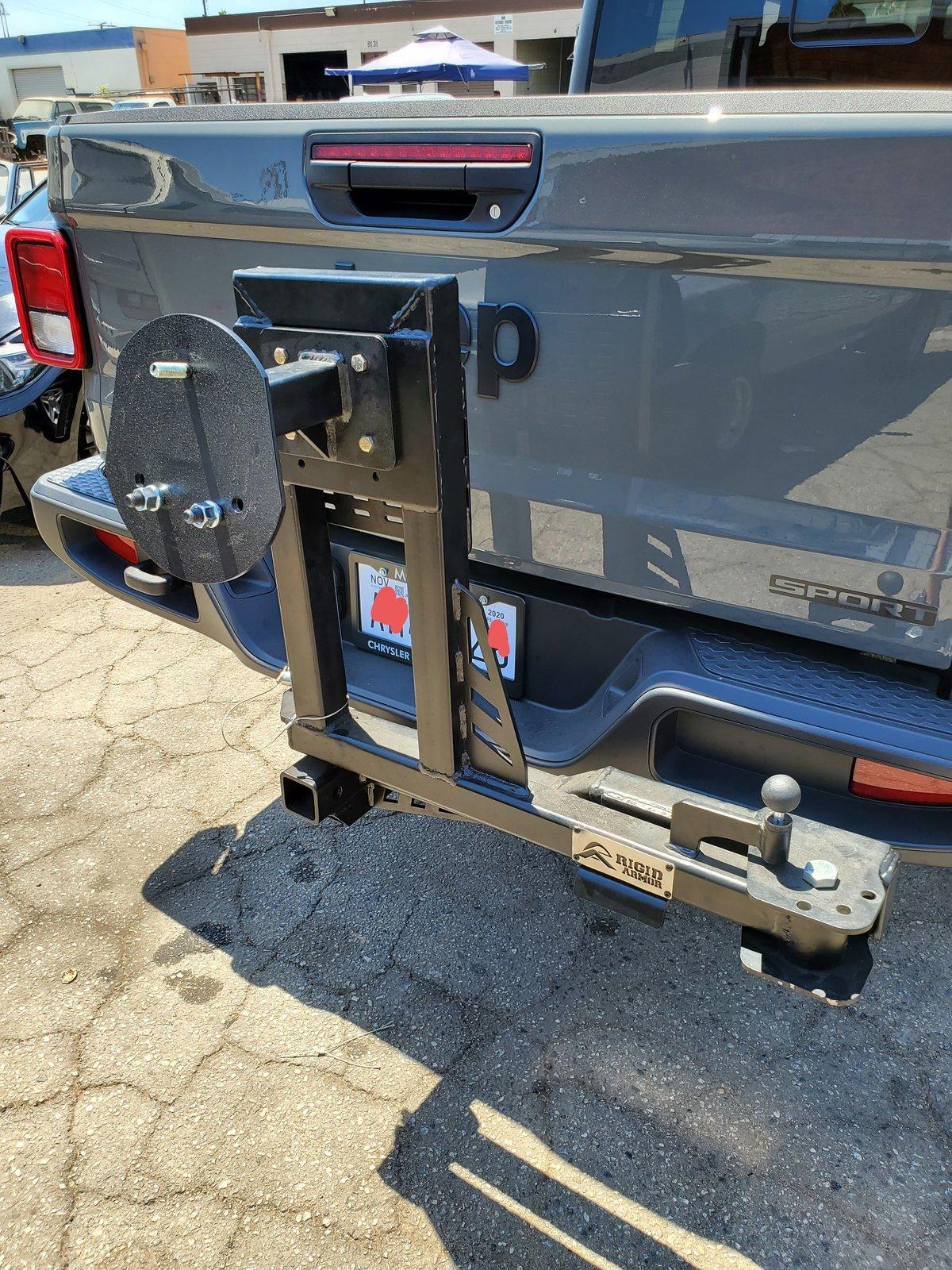 Jeep Gladiator Tire Hitch Custom Made by Rigid Armor 20200815_144108