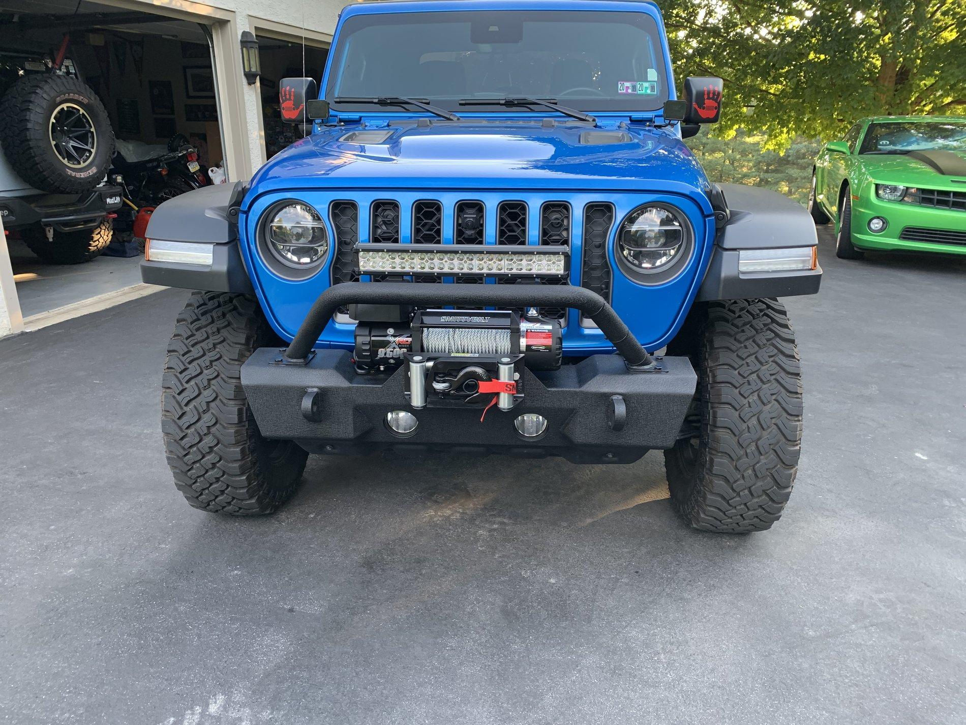 Jeep Gladiator Show me stubby bumpers options with skid plate IMG_0340