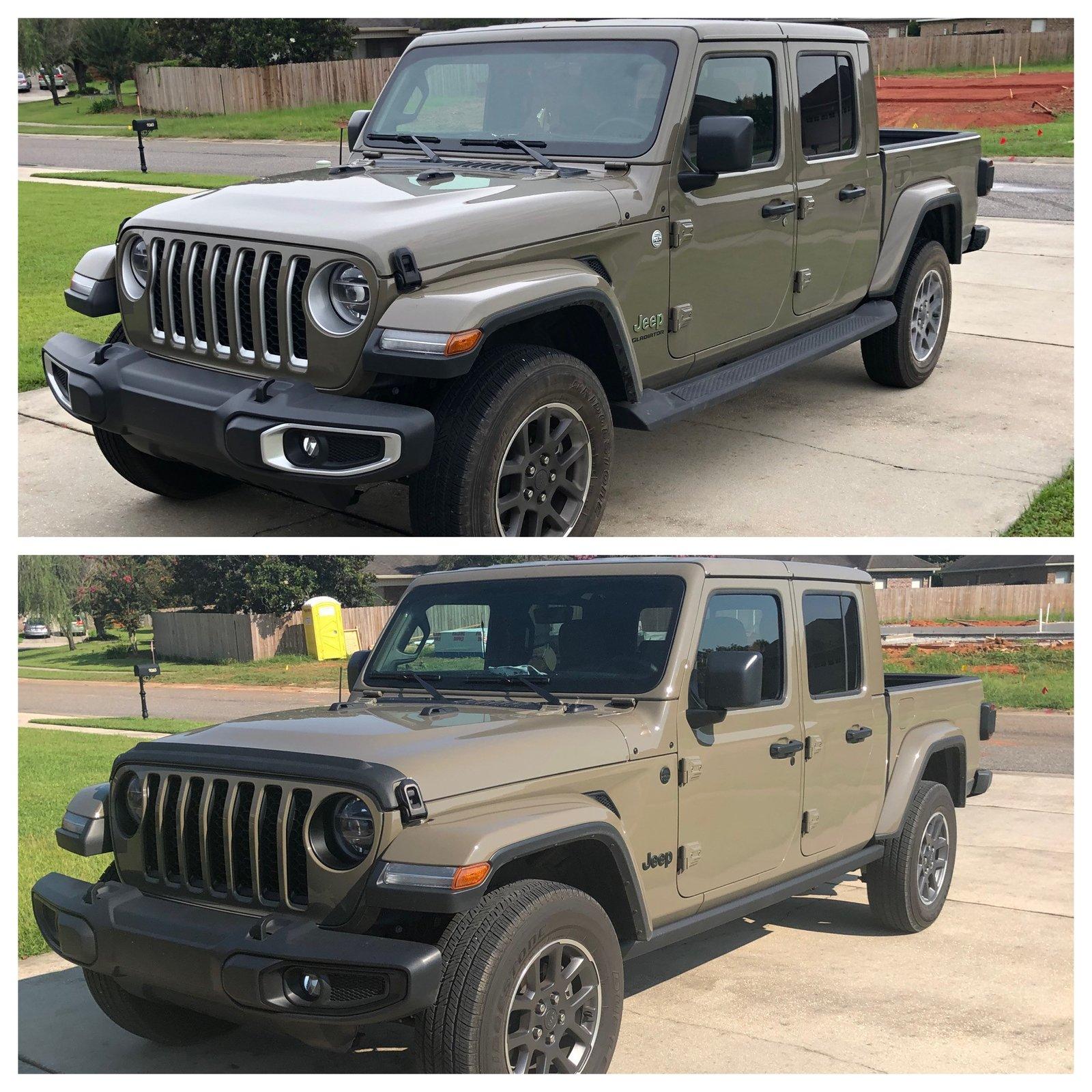 Jeep Gladiator Can the Overland, silver headlight bezels, and silver grill surrounds be installed in the satin black MOPAR GRILL? Bezels 2