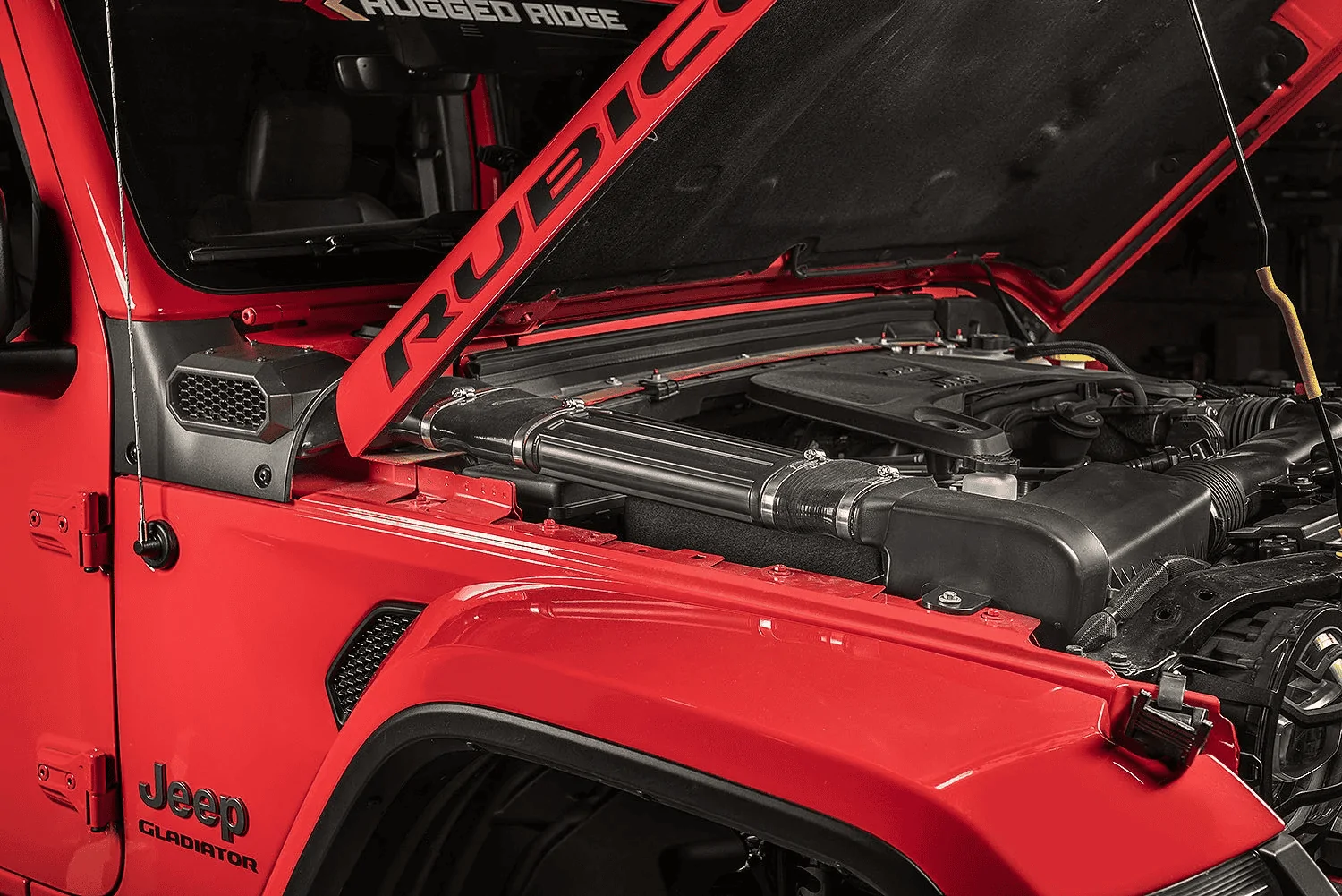 Jeep Gladiator We’re Digging This Comanche and Scrambler Inspired Retro Gladiator Look Rugged Ridge snorkel plumbing