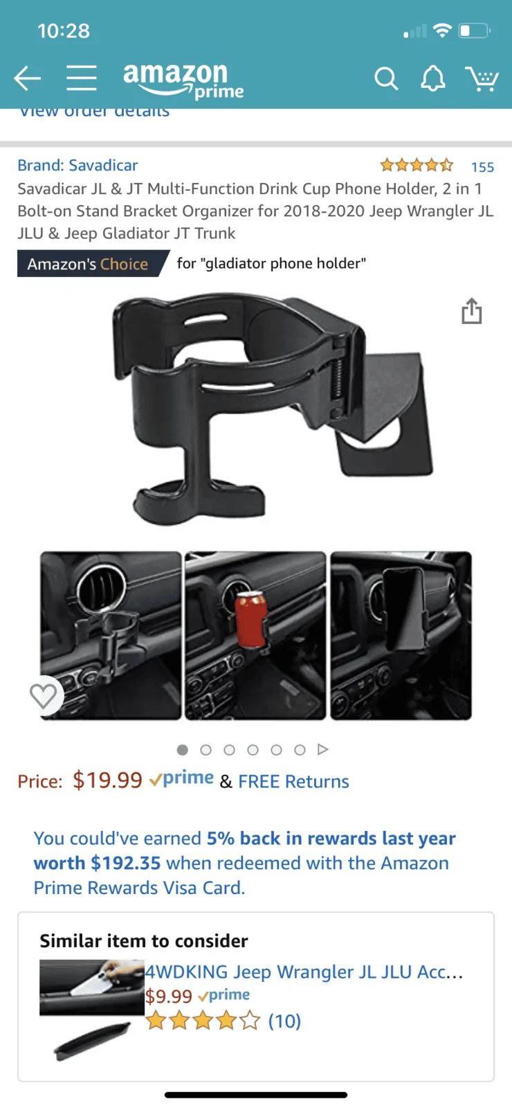Jeep Gladiator Ram or 67 phone mount 10047106-E461-473B-89F4-5E8534F59503