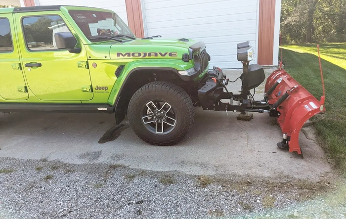 Western Defender snow plow install on a Mojave X