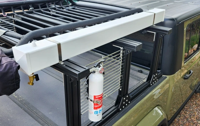 Auxiliary Water Tank made from PVC fence posts