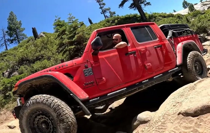 3 Gladiators and 2 Wranglers on the Rubicon Trail