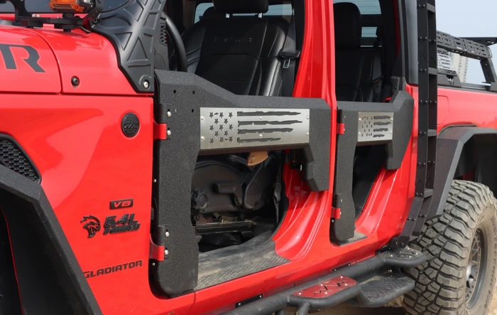 Battle Axe Half Doors for the Gladiator JT — Open-Air Style with Trail-Ready Utility