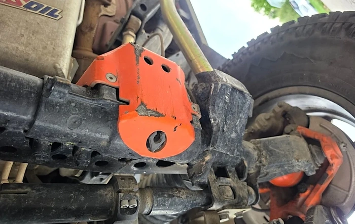 Trail damage aftermath on 3 Gladiators after doing the Rubicon