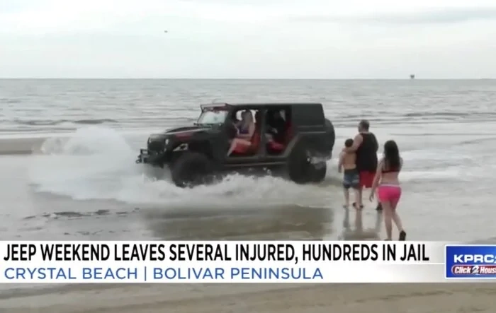 Public drunkenness, disorderly conduct leads to 233 arrests at annual Jeep Weekend in Galveston Texas. 50+ people rushed to hospital