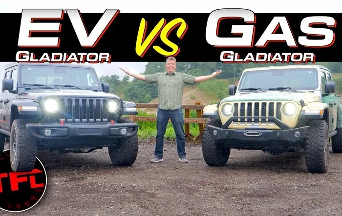 Is an EV Gladiator Better Off-Road Than a Traditional Gas Jeep - Let's Find Out! [TFL]