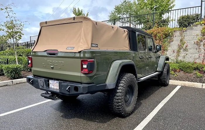 Retro "Embossed" Jeep Tailgate Badge Installed