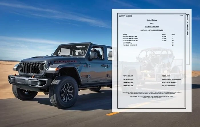Latest 2024 Jeep Gladiator Order Guide Released [Updated Monthly]
