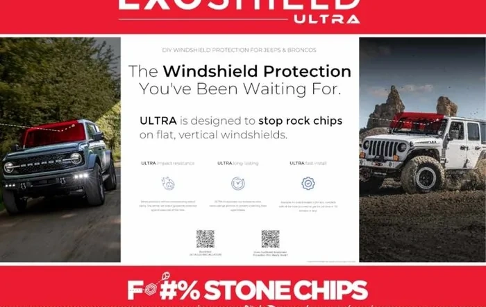 Protect your windshield against road hazards with ExoShield Windshield Protection