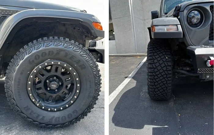 Goodyear Territory MT 315/70/17 with 1.5 Teraflex installed