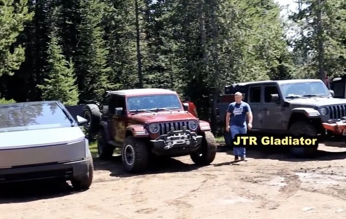 Goose Lake Trail in Montana with JT's, JL's, Cybertruck