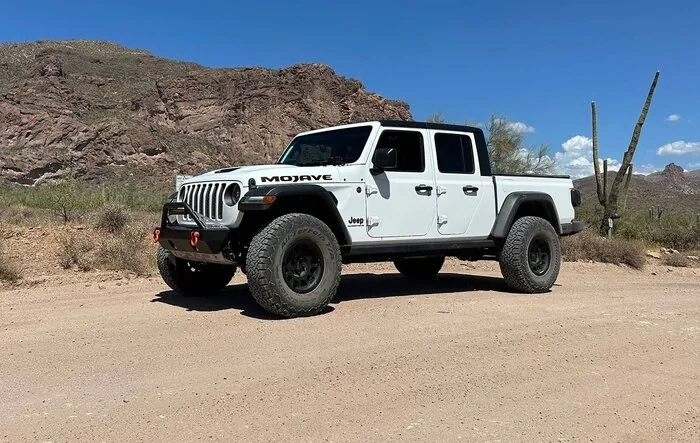My Mojave Gladiator after AEV lift, 37" BFG tires, Method wheels, LCA, trackbars
