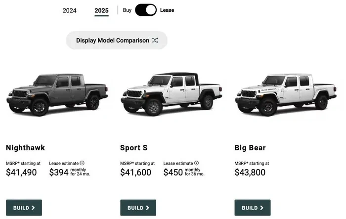 2025 Jeep Gladaitor BIG BEAR - New Trim appears on Jeep site
