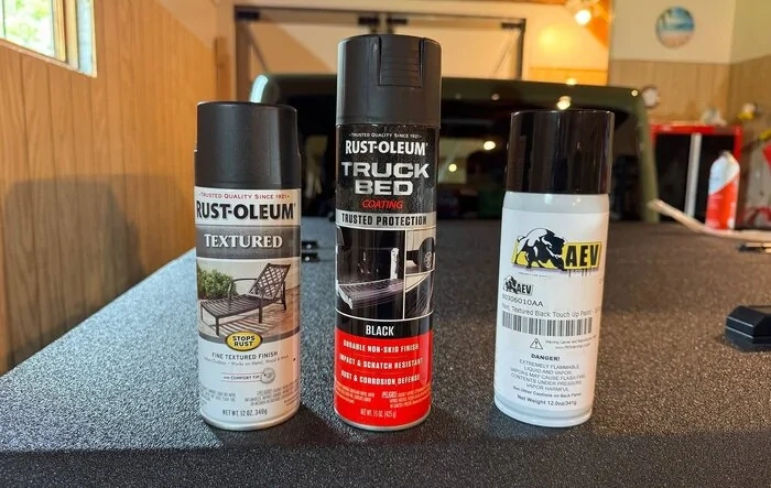 Touchup paints for steel bumper compared