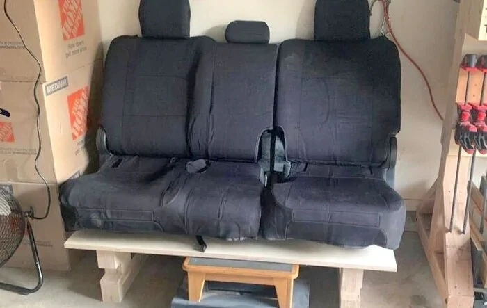 Convert Your Rear Seat Delete Leftovers Into A Shop Couch