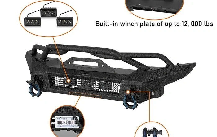 New Arrival! Stubby Bumper with Bull Bar & Winch Plate $299.99