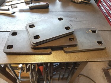 Jeep Gladiator 1/4" or 3/8" steel plate bumper spacers 20220610_071750